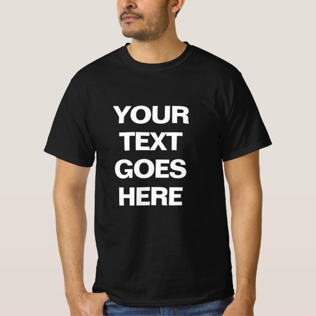 Mens TShirts Moderne einfache Vorlage Text hier hi (Vorderseite)