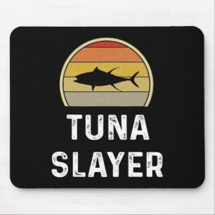 Mens Tuna Slayer Fishing Gaben Funny Fisherman Shi Mousepad