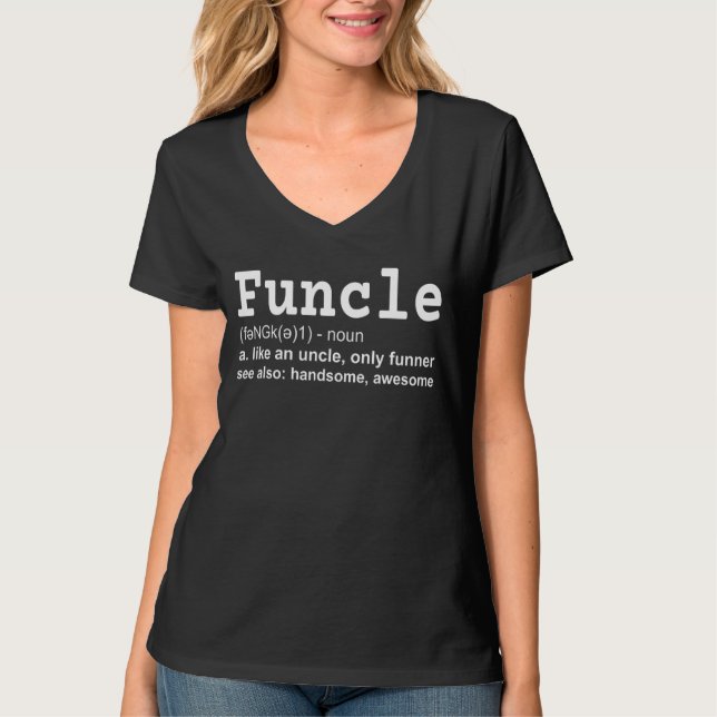 Mens Uncle Funcle Funny Definition Spaß Uncle Ap T-Shirt (Vorderseite)