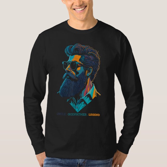 Mens Uncle Godfather Legend For The Favorite Funny T-Shirt (Vorderseite)