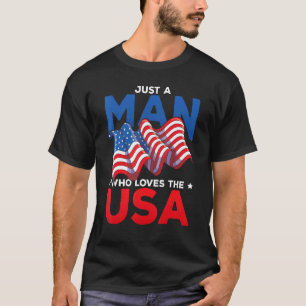 Mens uns Flag glücklich 4. Juli nur ein Mann, die T-Shirt