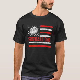 Mens US-Flag-Football-Vater Vintage-Sport Vaterta T-Shirt