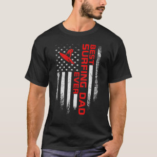 Mens USA Amerikanische Flagge Bester Surfbrett Vat T-Shirt