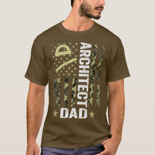 Mens USA Flag Camoue Architect Vater Patriotic Fat T-Shirt