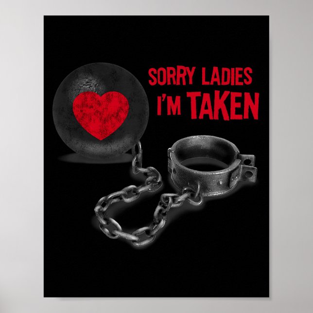 Mens Valentine's Day - Ball And Chain  Poster (Vorne)