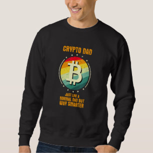 Mens Vater Bitcoin Crypto Cryptowährung Blockchain Sweatshirt