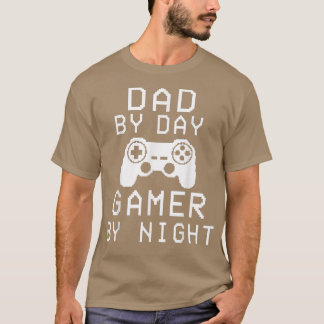 Mens Vater by Day Gamer by Night Video Games Lover T-Shirt