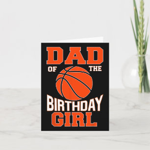 Mens Vater Bysketbyll Birthday Girl Family Byller Karte