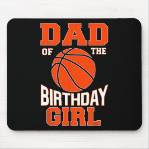 Mens Vater Bysketbyll Birthday Girl Family Byller Mousepad