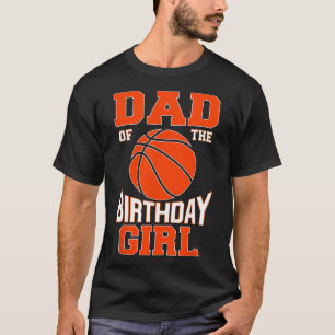 Mens Vater Bysketbyll Birthday Girl Family Byller  T-Shirt