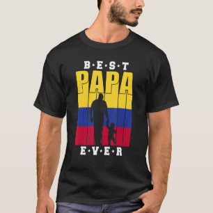 Mens Vater Colombian Papa Baby First Vathday Vater T-Shirt