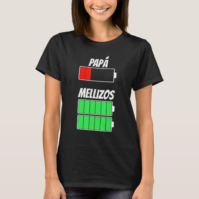 Mens Vater der Geburtswetten Batterien erste Twins T-Shirt (Vorderseite)