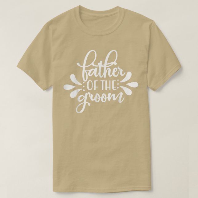 Mens Vater der Groom Matching Wedding und Bach T-Shirt (Design vorne)