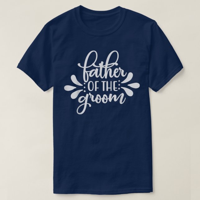 Mens Vater der Groom Matching Wedding und Bach T-Shirt (Design vorne)