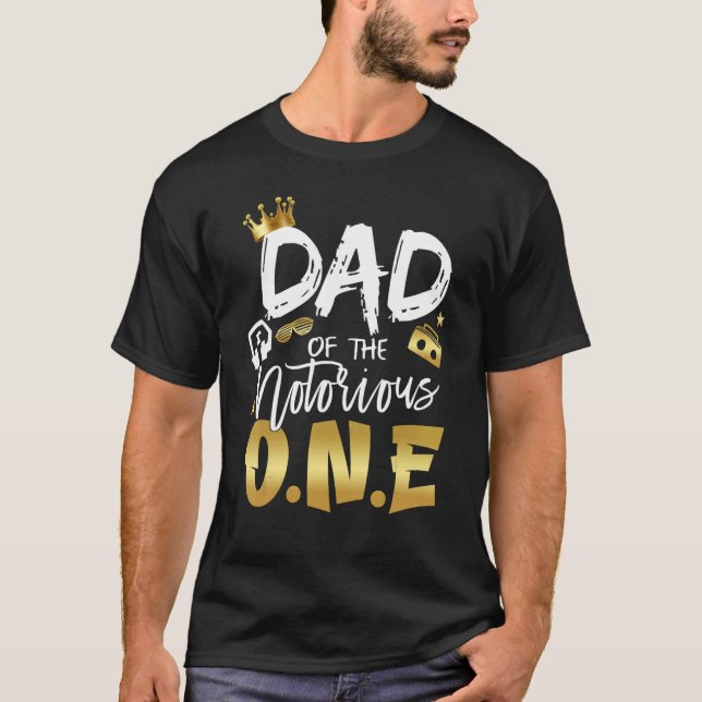 Mens Vater des berüchtigten Hip Hop 1 T-Shirt (Vorderseite)