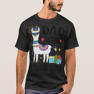 Mens Vater des Geburtstags Llama Geburtstagskinder T-Shirt