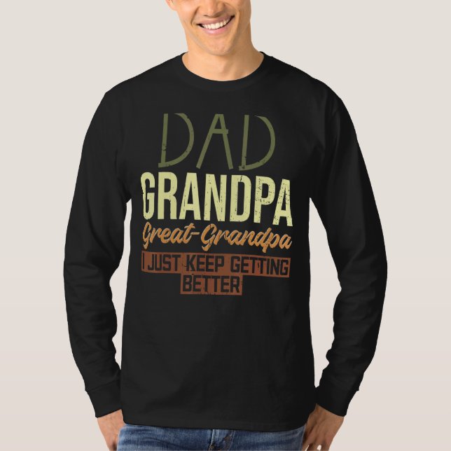 Mens Vater Großvater Großartiger Großvater Ehemann T-Shirt (Vorderseite)