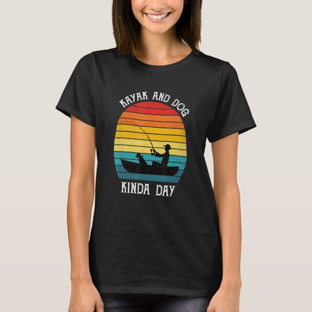 Mens Vater Kayak Kayaking Dog Bootsfahrt Sommer Ka T-Shirt (Vorderseite)