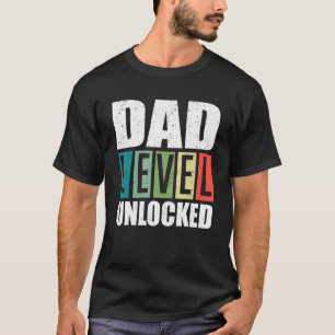 Mens Vater Level Uncked Erste Vater Papdy Fathe T-Shirt