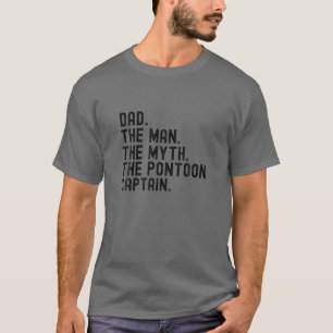 Mens Vater Man Myth Pontoon Captain Pontooning Boa T-Shirt