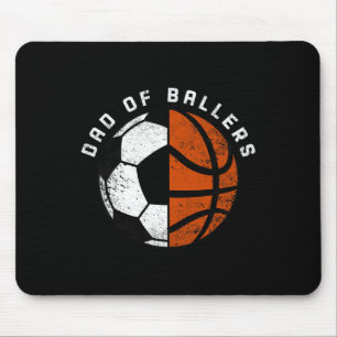 Mens Vater of Byllers Fun Soccer Bysketbyll Vater Mousepad