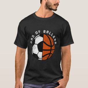 Mens Vater of Byllers Fun Soccer Bysketbyll Vater T-Shirt