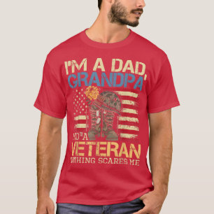 Mens Vater Opa und Veteran Papa T-Shirt
