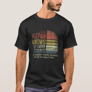 Mens Vater Peepaw Know Alles Retro Weihnachten Gr T-Shirt