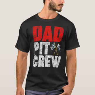 Mens Vater Pit Crew Rennstrecke Kart Racing Vater T-Shirt