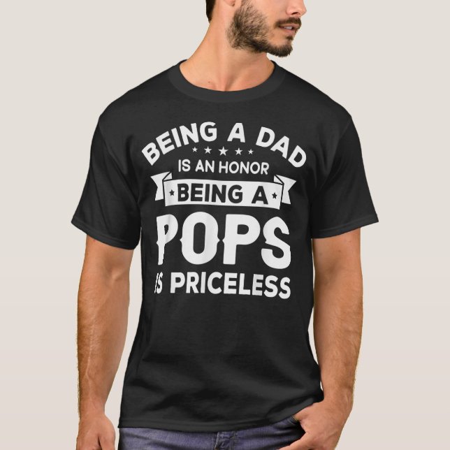 Mens VATER sein ist ein HONOR POP sein ist T-Shirt (Vorderseite)