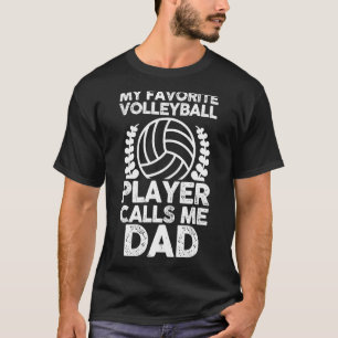 Mens Vater Son Father Volleyball Player T-Shirt