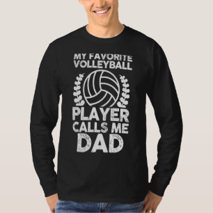 Mens Vater Son Father Volleyball Player T-Shirt
