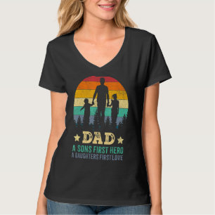 Mens Vater Sons Erste Heldentochter-Liebe für Vate T-Shirt