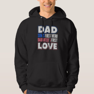 Mens Vater Sons Erste Heldentochter Liebe Vater's  Hoodie