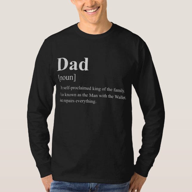 Mens Vater (Substantiv) der selbsternannte König V T-Shirt (Vorderseite)