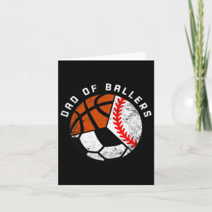 Mens Vater von Byllers Fun Bysebyll Soccer Bysketb Karte