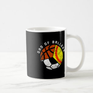 Mens Vater von Byllers Fun Softbyll Soccer Bysketb Kaffeetasse