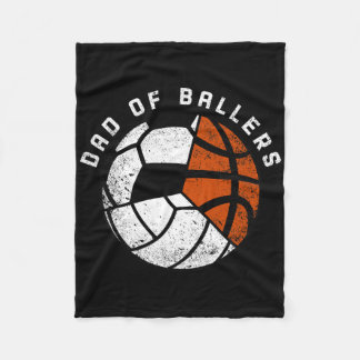 Mens Vater von Byllers Fun Volleybyll Fußball Bysk Fleecedecke