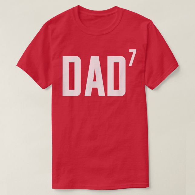 Mens Vater zum siebten Power 7. Kind TGift Fathe T-Shirt (Design vorne)