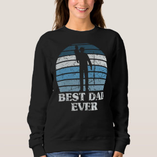 Mens Vatertag Bester Vater je Retro Sonnenuntergan Sweatshirt
