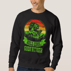 Mens Vatertag Vintager Fischfang Cool Godfath Sweatshirt