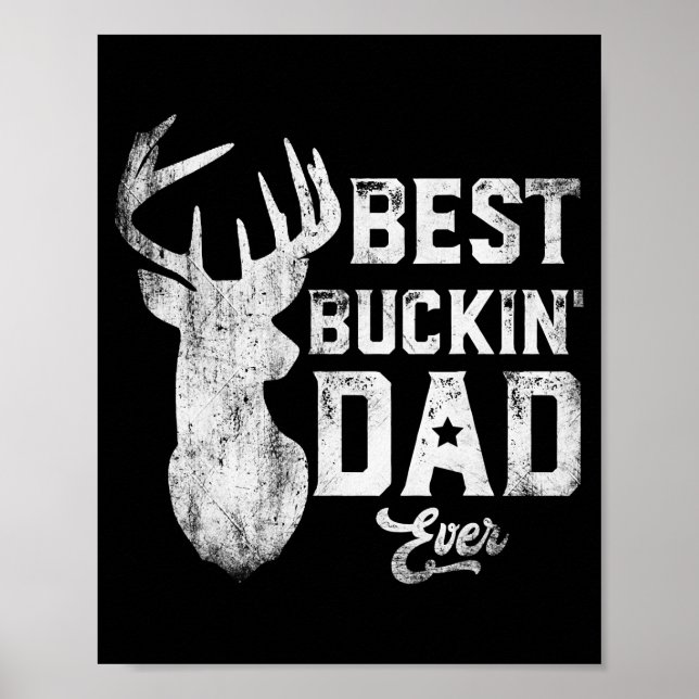 Mens Vathers Day Best Buckin Vater Ever Dee Poster (Vorne)