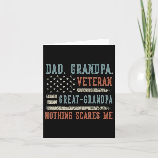 Mens Vathers Day Vater Opa Veteran Großvater Karte (Vorderseite)