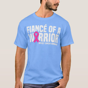 Mens Verlobte eines rosa Ribbon-Brustkrebs des Kri T-Shirt