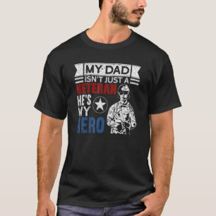 Mens Veteran Vater Er ist mein heroischer, stolzer T-Shirt