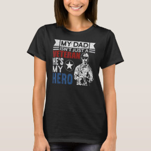 Mens Veteran Vater Er ist mein heroischer, stolzer T-Shirt