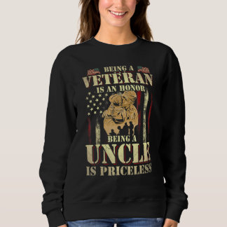 Mens Veteran zu sein ist eine Ehre, Onkel zu sein, Sweatshirt