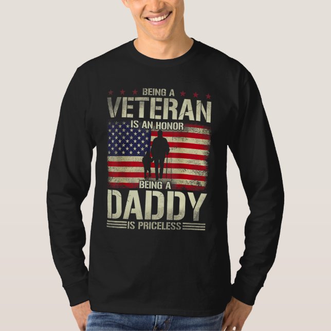 Mens Veteran zu sein ist eine Ehre, Papa zu sein,  T-Shirt (Vorderseite)