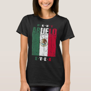 Mens Vintag Best Abuelo je Mexico Flaggengrandpa T-Shirt