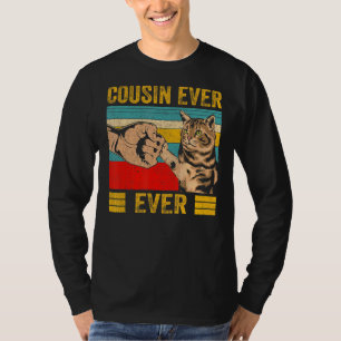 Mens Vintag Best Cat Cousin je Bump Fit Cat Da T-Shirt